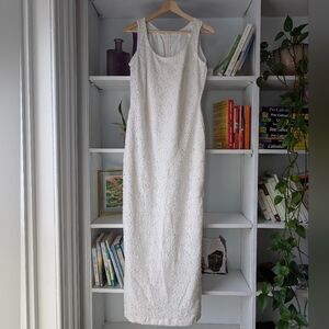 Handmade Wedding Dress White Lace Hand Beaded Sz 8 / Medium Bridal Bachelorette